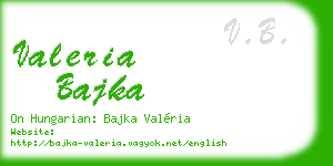 valeria bajka business card