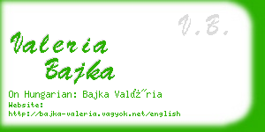 valeria bajka business card